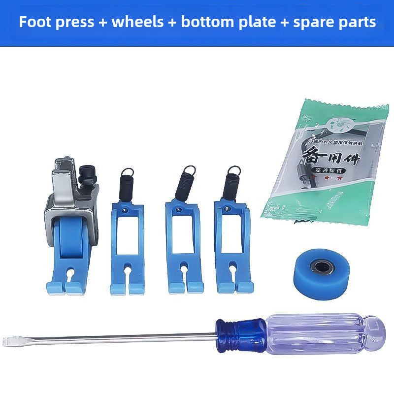 1159★  New product 2025 New flat car Teflon narrow roller presser foot Plastic roller presser foot Thin material Universal anti-eating cloth