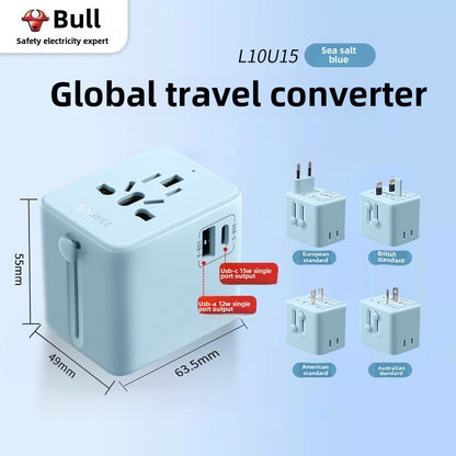 1386★  Bull Conversion Plug Global Universal International Universal Multinational British Standard Europe Korea Thailand Hong Kong Travel Socket