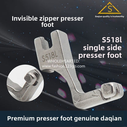 1372★  Boutique invisible zipper presser foot, Daqian unilateral invisible zipper presser foot computer flat car belt guide upper zipper