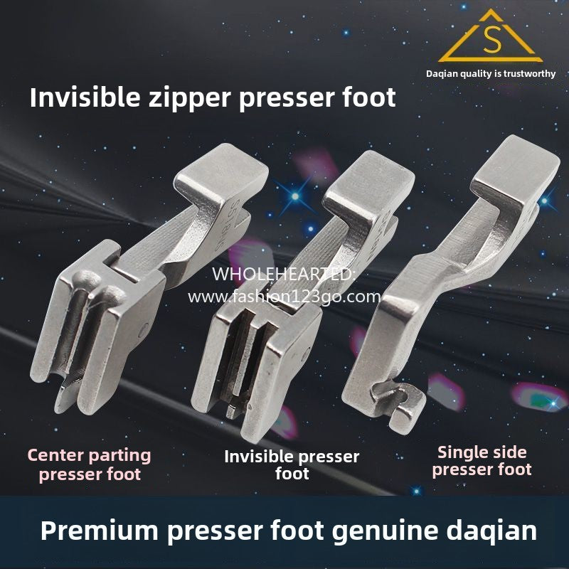 1372★  Boutique invisible zipper presser foot, Daqian unilateral invisible zipper presser foot computer flat car belt guide upper zipper