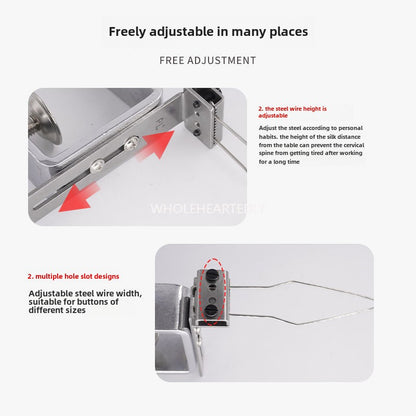 1001  New high-efficiency button threading device, I-shaped clip to wear buttons, tool buttons, button artifacts, special for clothing factories