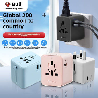 1386★  Bull Conversion Plug Global Universal International Universal Multinational British Standard Europe Korea Thailand Hong Kong Travel Socket