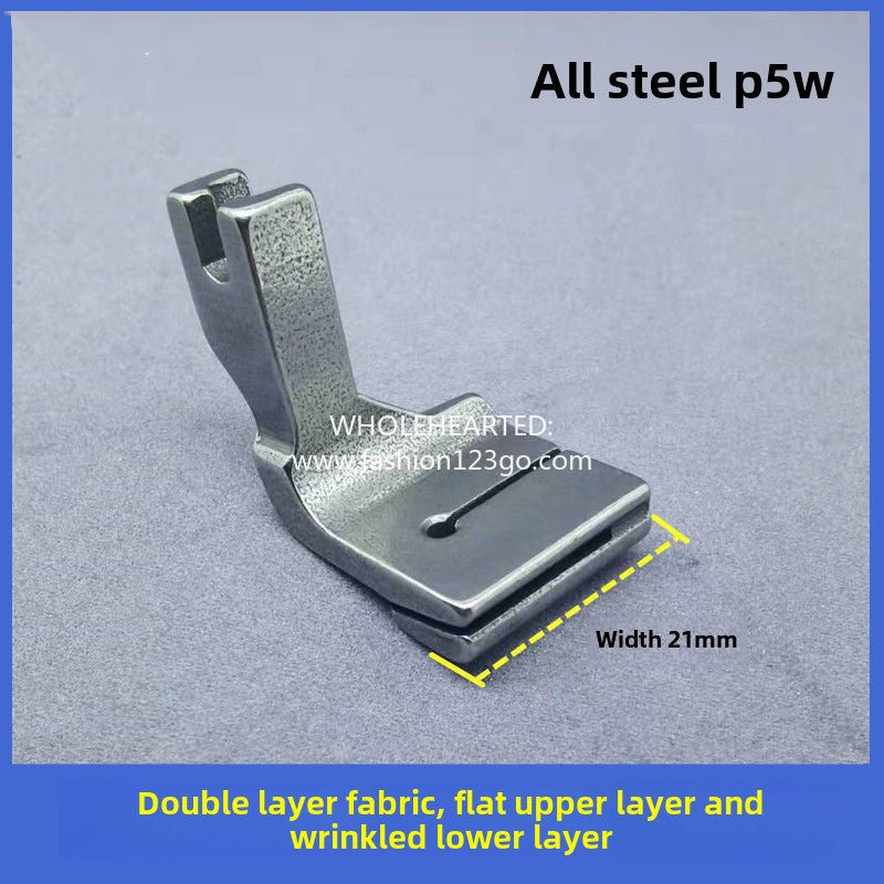 1125★  Sewing machine shrink and fold patchwork presser foot computer flat car wrinkle pumping wrinkle pleated P5W two-layer seam upper flat and lower wrinkle