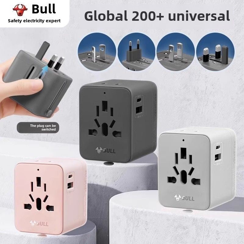 1386★  Bull Conversion Plug Global Universal International Universal Multinational British Standard Europe Korea Thailand Hong Kong Travel Socket