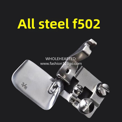 1378★  All-steel F502 curved hemming device, special hemming device for chiffon silk thin materials, hemming device, pulling cylinder, hemming presser foot