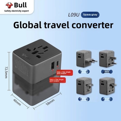 1386★  Bull Conversion Plug Global Universal International Universal Multinational British Standard Europe Korea Thailand Hong Kong Travel Socket