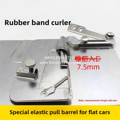 1354★  Handmade custom computer flat car rubber band pull drum crimping device, pull rubber band hemming device Adjustable rubber band special pull drum