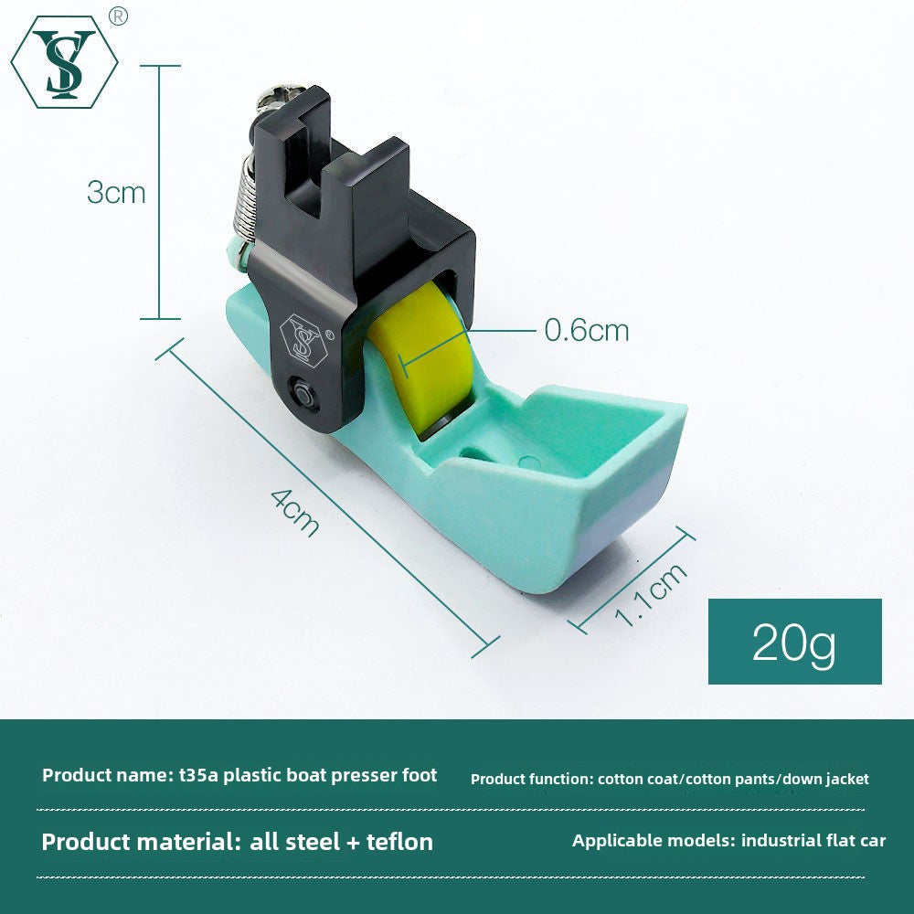 1133★  New T35A plastic roller ship type presser foot flat car quilting line cotton presser foot