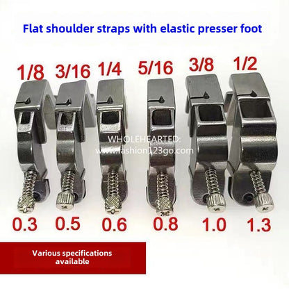 1103★  S537 Computer flat car presser foot, rubber band presser foot, elastic shoulder strap on sewing machine, all-steel presser foot sewing machine accessories