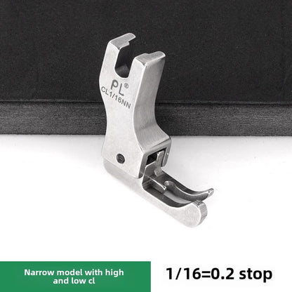 1212★  PL flat car high and low presser foot narrow style large head high and low presser foot upper zipper pressing line all-steel accessories tool sewing