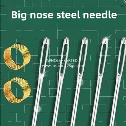 1127★  [New product] Big nose steel needle slender needle threading traditional sewing needle threading household sewing needle