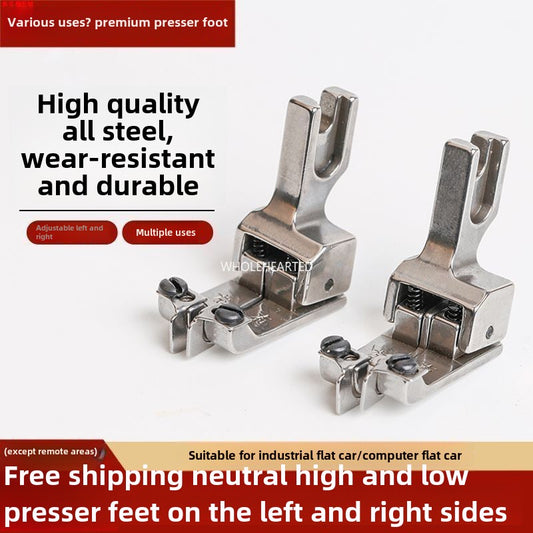 1060  Computer flat car universal new adjustable left and right high and low stops, presser foot rib positioning, multi-purpose pressing thread sewing