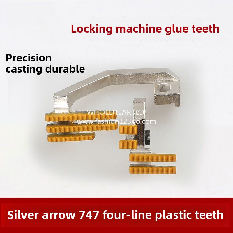 1339★  Edging machine four-wire plastic teeth Pegasus EX glue teeth Toyama 6800 Silver Arrow 988 Jack 798/E4 cloth teeth