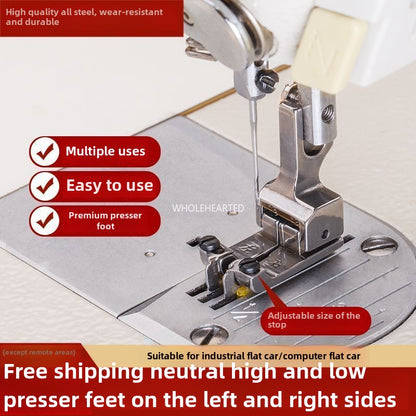 1060  Computer flat car universal new adjustable left and right high and low stops, presser foot rib positioning, multi-purpose pressing thread sewing