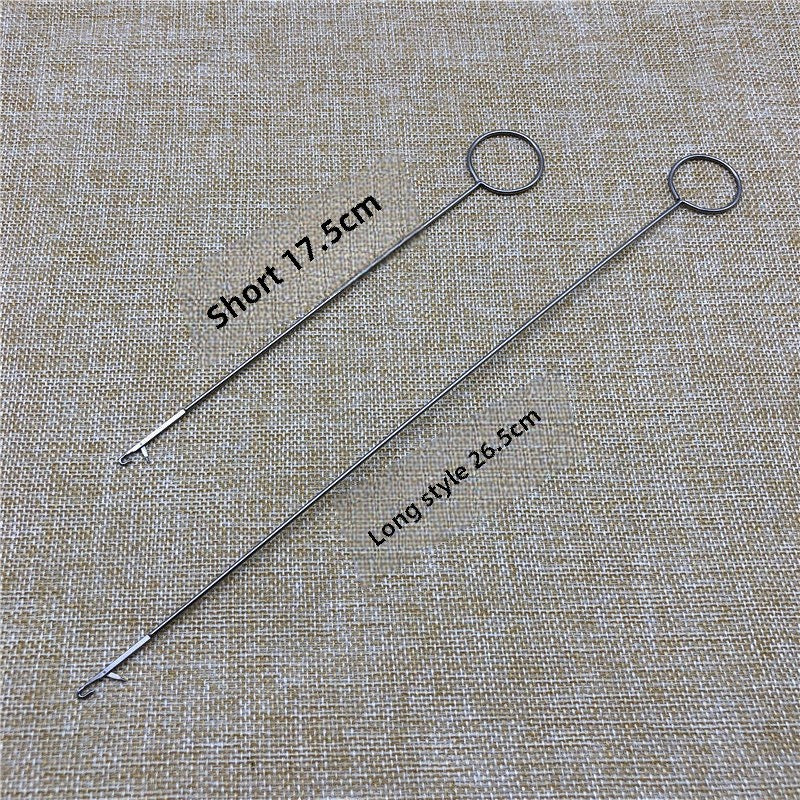 1109★  crochet stainless steel full set of super long crochet tape turner DIY rope threading tool anti-ear crochet tape threading needle