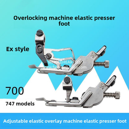 1358★  747/700 EX four-wire rubber band presser foot four-wire edge copying machine adjustable elastic rubber band presser foot elastic band presser foot