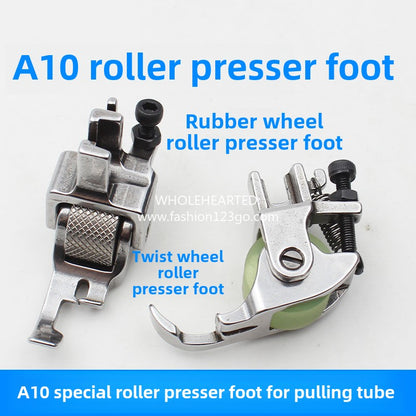 1371★  A10 pull roller presser foot, four-fold hemming roller presser foot, computer flat car jerk tube glue presser foot