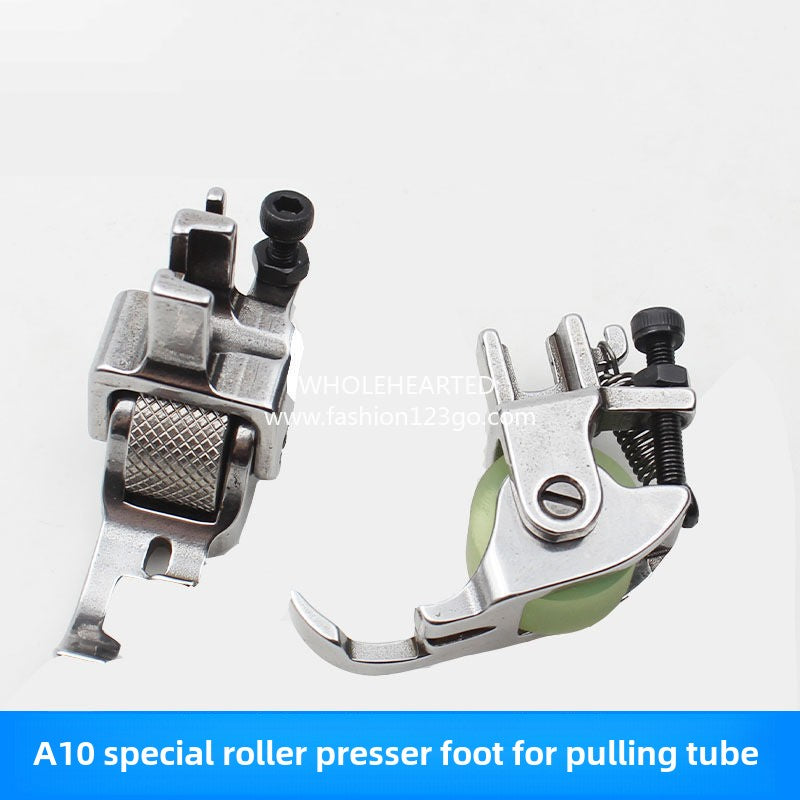 1371★  A10 pull roller presser foot, four-fold hemming roller presser foot, computer flat car jerk tube glue presser foot