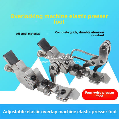 1358★  747/700 EX four-wire rubber band presser foot four-wire edge copying machine adjustable elastic rubber band presser foot elastic band presser foot