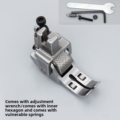 1047  PL boutique flat car three-wheel roller presser foot, multi-functional thin and thick material adjustable roller presser foot leather down curtain