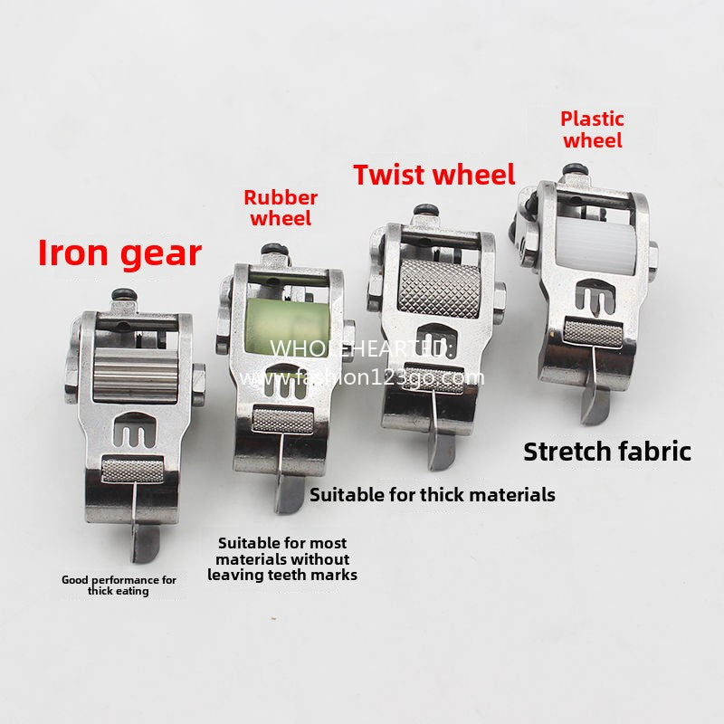 1364★  Car roller presser foot, car baffle roller presser foot Industrial stretch seam car with knife wheel distribution knife presser foot