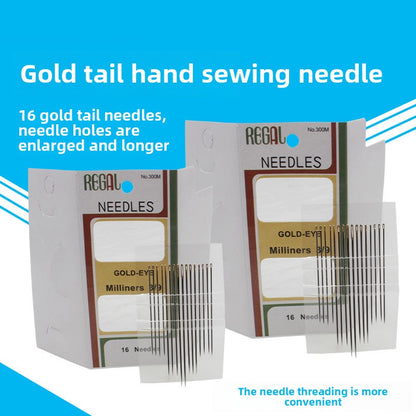 1295★  Golden tail threading needle, hand sewing needle, hand sewing needle embroidery, increased pinhole and lengthened sewing aid