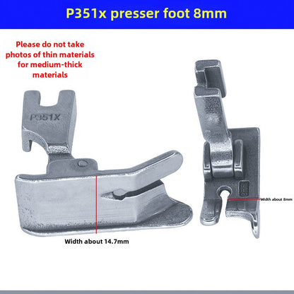 1033 Prensa de pie para máquina de coser plana P351X con engranajes derechos, prensa para máquina de coser, prensa para máquina de coser de línea clara y oscura, prensa para material grueso, accesorios universales 