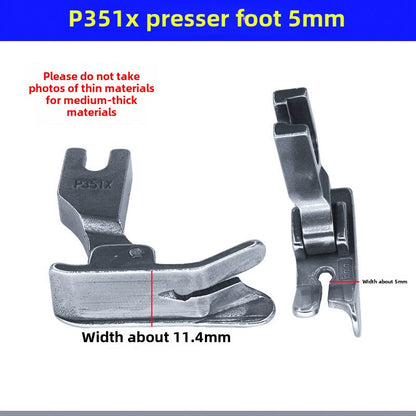 1261★  Sewing machine accessories [P351X] All-steel presser foot flat car presses bright and dark line thick material presser foot specifications are complete