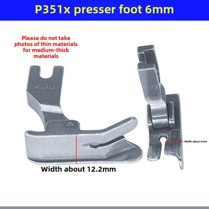 1261★  Sewing machine accessories [P351X] All-steel presser foot flat car presses bright and dark line thick material presser foot specifications are complete