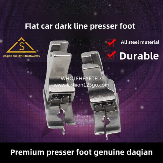 1382★  Boutique pit presser foot, Daqian all-steel dark line pit high and low presser foot, computer flat car collar, waist