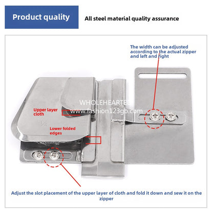 1075  Synchronous car, flat car, zipper, zipper, hemming tube, zipper, hemming, hemming puller, sewing machine accessories